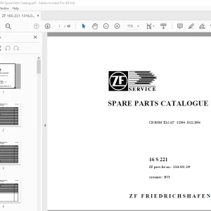ZF Transmission 16 S 221 RVI Parts Manual 1316 051 339 - PDF DOWNLOAD