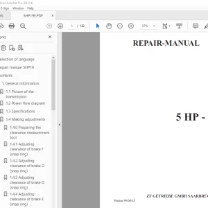 ZF Transmission 5 HP-19 Repair Manual - PDF DOWNLOAD