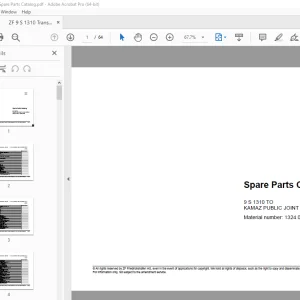 ZF Transmission 9S 1310 TO Parts Manual 1324.001.048 - PDF DOWNLOAD