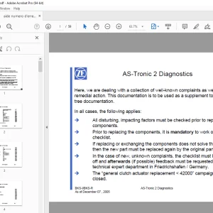 ZF Transmission AS-Tronic 2 Diagnostics Manual - PDF DOWNLOAD