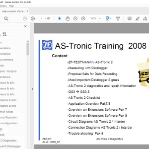 ZF Transmission AS-Tronic 2008 Training Manual - PDF DOWNLOAD