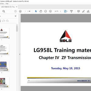ZF Transmission LG958L Training Material Manual - PDF DOWNLOAD
