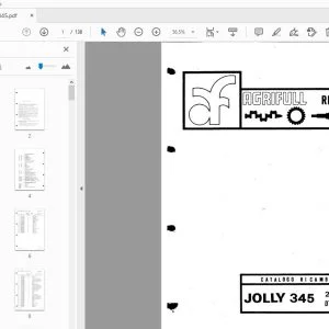 AGRIFULL JOLLY 345 INDICE CATALOGO RICAMBI - PDF