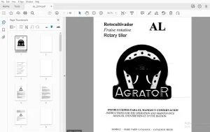 Agrator AL Rotary Tiller Parts Manual 2014 - PDF