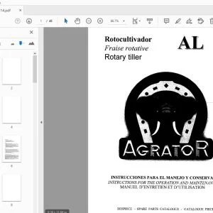 Agrator AL Rotary Tiller Parts Manual 2014 - PDF
