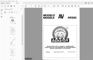 Agrator AV Parts Manual - PDF