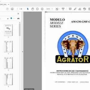 Agrator Model AM-GM-GMF-GMT Parts Manual - PDF