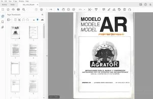 Agrator Model AR Parts Manual Digital PDF Download