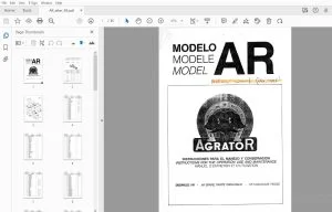 Agrator Model AR Parts Manual - PDF