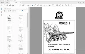 Agrator Model L Parts Manual - PDF