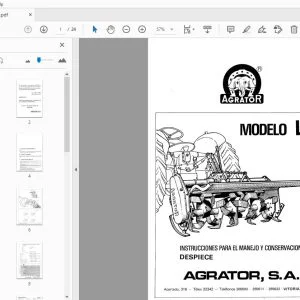 Agrator Model L Parts Manual - PDF