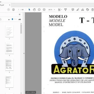 Agrator Model T-TS Parts Manual - PDF