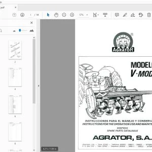 Agrator Model V Parts Manual - PDF