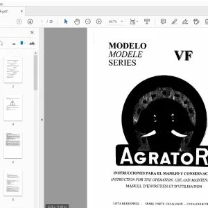 Agrator Model VF Parts Manual - PDF