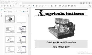 Agricola Italiana AI 620 SNT Parts Manual - PDF