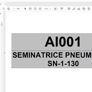 Agricola Italiana AI001 SN-1-130 Parts Manual - PDF