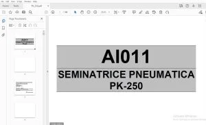 Agricola Italiana AI011 PK-250 Parts Manual - PDF