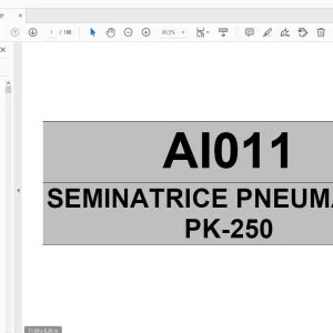Agricola Italiana AI011 PK-250 Parts Manual - PDF