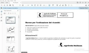 Agricola Italiana PK MAIS BIETOLA Parts Manual - PDF