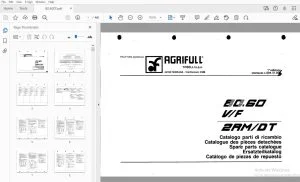 Agrifull 80.60 V/F 2RM/DT Parts Manual - PDF