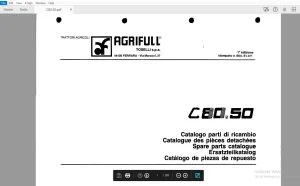 Agrifull Trattori C80.50 Parts Manual - PDF