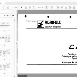 Agrifull Trattori C80.70 Special Parts Manual - PDF