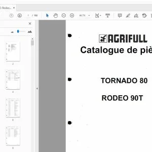 Agrifull Trattori TORNADO 80 RODEO 90T Parts Manual - PDF