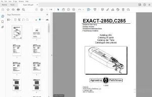 Agrostroj Pelhrimov Exact-285D, C285 Rotary Mower Parts Manual - PDF