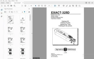 Agrostroj Pelhrimov Exact-325D Rotary Mower Parts Manual - PDF