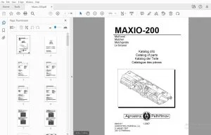 Agrostroj Pelhrimov MAXIO-200 Mulcher Parts Manual - PDF