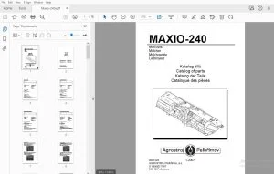 Agrostroj Pelhrimov MAXIO-240 Mulcher Parts Manual - PDF