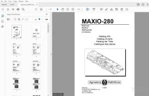 Agrostroj Pelhrimov MAXIO-280 Mulcher Parts Manual - PDF