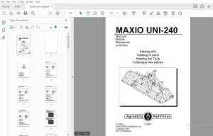 Agrostroj Pelhrimov MAXIO UNI-240 Mulcher Parts Manual - PDF