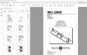 Agrostroj Pelhrimov MU-2800 Mulcher Parts Manual - PDF