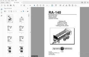 Agrostroj Pelhrimov RA-140 Manure spreader Parts Manual - PDF
