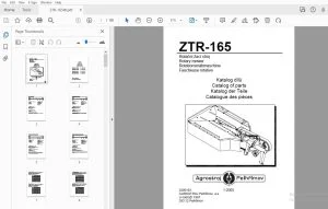 Agrostroj Pelhrimov ZTR-165 Rotary Mower Parts Manual Digital Manual PDF