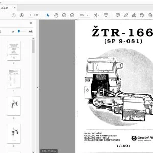 Agrostroj Pelhrimov ZTR-166 Parts Manual - PDF