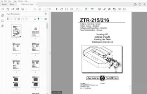 Agrostroj Pelhrimov ZTR-215/216 Rotary Mower+Breaker Parts Manual - PDF