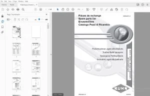 Kuhn Atlantique Grand Large 2400-3200 Trailed field Sprayers Parts Manual - PDF