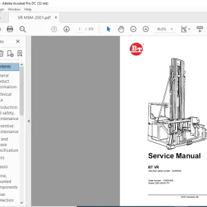 BT Vector VR 334965AA Master Service Manual 174803-040 - PDF DOWNLOAD