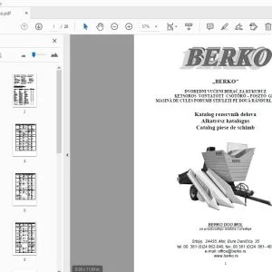 Berko Doo Mol Parts Manual - PDF