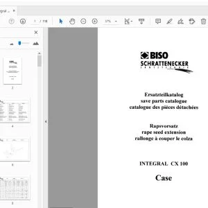 Biso Case Integral CX 100 rape seed extension Parts Manual - PDF