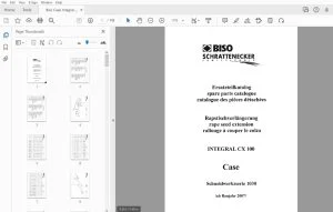 Biso Case Integral CX 100 rape seed extension Parts Manual - PDF
