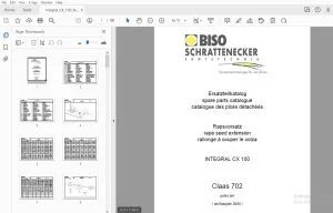 Biso INTEGRAL CX 100 Claas 702 rape seed extension Parts Manual - PDF