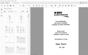 Biso John Deere 810-820 INTEGRAL CX 100  rape seed extension Parts Manual - PDF