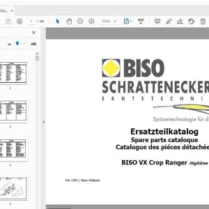Biso VX Crop Ranger Spare Parts Manual - PDF