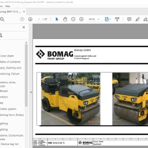 Bomag BW115-5, BW131-5 Function.350 Wiring Diagram Manual EN_DE PDF
