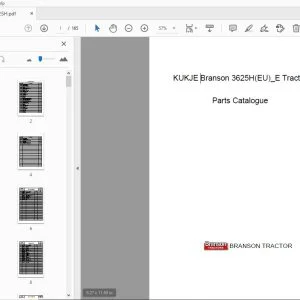 Branson Kukje 3625H Parts Manual - PDF