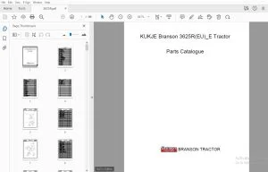 Branson Kukje 3625R Parts Manual - PDF