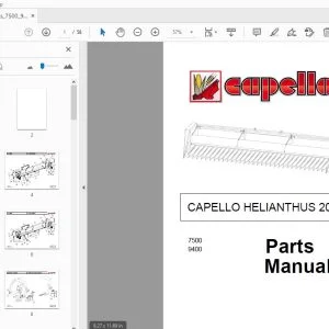 CAPELLO HELIANTHUS 7500 9400 PARTS MANUAL 2013 - PDF
